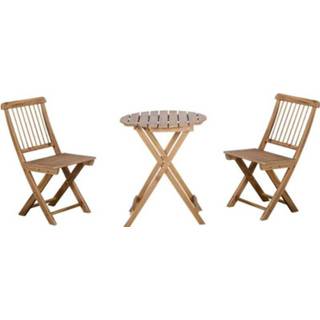 👉 Houten tuinset active Sunny Bistroset 3 st. Opvouwbare balkonset bistrotafel met 2 stoelen tuinmeubelen naturel 6095809548567