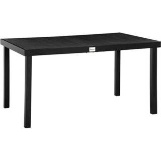 Terrastafel zwart aluminium active Sunny Tuintafel voor 6 personen 140cm x 90 cm 74 6095827450422