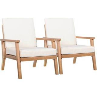 👉 Terrasstoel bruin beige active Sunny Tuinstoelen set 2 stuks bruin/beige 66 x 77,5 74,5 cm 6095811098029