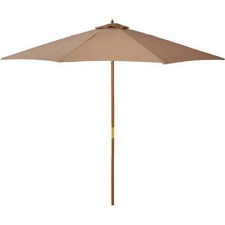 👉 Parasol kaki hout active Sunny 300 cm Khaki 6095821058037