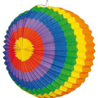 👉 Lampion multi papier active gekleurde stippen 26 cm