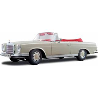 👉 Modelauto creme metaal kinderen active Mercedes-Benz Model auto 280SE cabrio 1:18