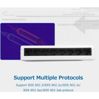 👉 Switch 8-port 100M Ethernet 8 Adaptive 10/100Mbps Ports Low Power Consumption Wide Compatibility US Plug