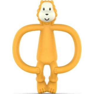👉 Bijt ring silicoon jongens geel Matchstick Monkey Bijtring Ludo Leeuw 705604684648