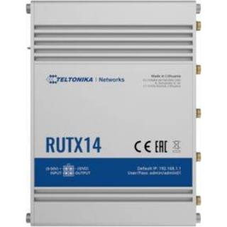 👉 Draadloze router zilver Teltonika RUTX14 Gigabit Ethernet Dual-band (2.4 GHz / 5 GHz) 3G 4G 4779027312965