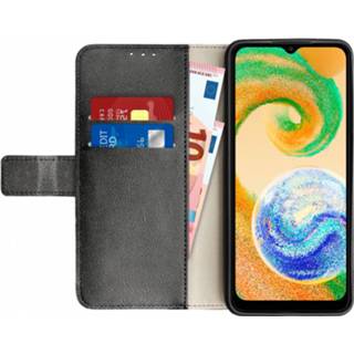 👉 Zwart book Samsung Galaxy A04s Hoesje - Case 8720684826872