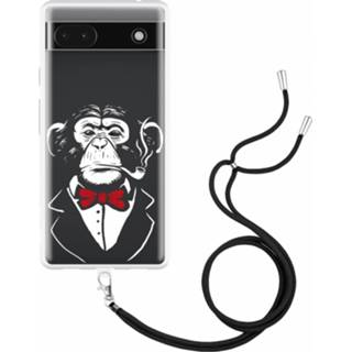 👉 Smoking multi-color hoesje met koord Chimp Google Pixel 6a 8720684839049