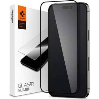 👉 Screenprotector Full Cover Glass zwart volledige voorkant IPhone 14 Pro Screen Protector - Spigen 8809811866551