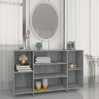 👉 Dressoir grijs active 120x30x75 cm spaanplaat sonoma eikenkleurig 8720286837504