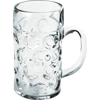 Bierpul transparant kunststof active oktoberfest - 1x Bierpullen/bierglazen halve liter/50 cl/500 ml van onbreekbaar