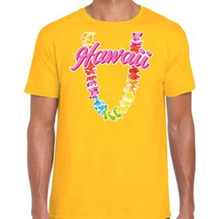 👉 Hawaii slinger active mannen geel t-shirt voor heren