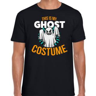 👉 Shirt active mannen zwart Ghost costume halloween verkleed t-shirt voor heren