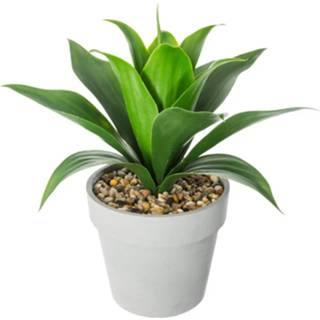 👉 Kunst plant active Atmosphera Aloe Vera kunstplant in pot van cement 34 cm