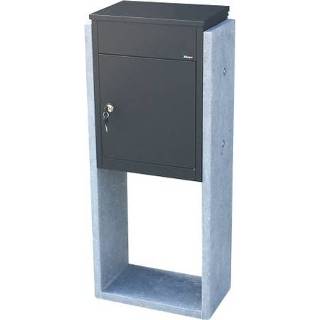 👉 Blauwe zwart VASP pakketbrievenbus Torino Parcel Belgische hardsteen 5420024207165