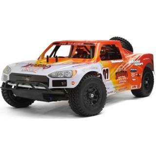 👉 Oranje wit electro auto's vierwiel aangedreven truck offroad volledig gebouwd brushless FTX Zorro 1/10 Trophy 4WD RTR - Oranje/Wit 5056135738559