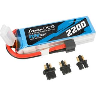 👉 Battery pack Gens ace 2200mAh 11.1V 45C 3S1P Lipo met EC3/XT60/T-plug 6928493303863