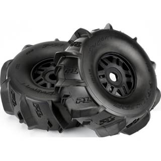 👉 Velg zwarte Proline Dumont Paddle Sand/Snow Banden Op Raid velgen Voor Oa. Arrma Mojave 675118179001