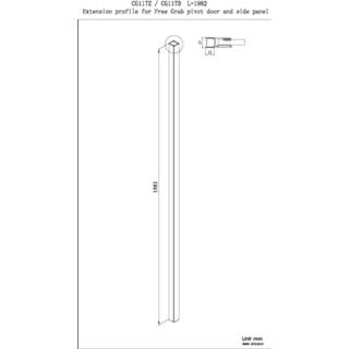 Draaideur zwart Blinq Guard verbredingsprofiel voor / zijwand - mat 8717493113095