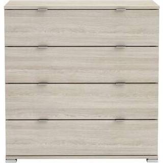 👉 Ladekast spaanplaat beige Demeyere Perfect 4 lades - licht eikenkleur 82x79,7x41,9 cm Leen Bakker 3397704382219