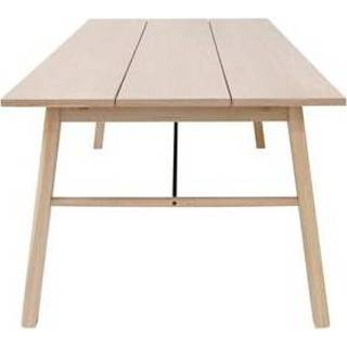 👉 Eettafel beige eikenhout Eetkamertafel Kista - 75x100x200 cm Leen Bakker 5706553431340