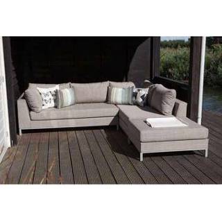 👉 Loungebank textileen taupe Exotan Casablanca - rechts Leen Bakker 8715322909505