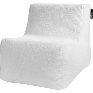 👉 Loungestoel wit polyester beige Bouclé - off white 80x60x65 cm Leen Bakker 8717237190375