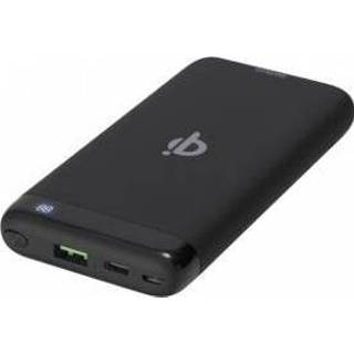 👉 Powerbank zwart Deltaco PB-Q1001 Lithium-Ion (Li-Ion) 10000 mAh Draadloos opladen 7333048044181