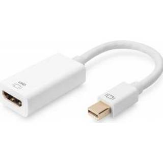 👉 Kabel adapter wit Digitus DB-340416-002-W video 0,2 m Mini DisplayPort HDMI 4016032468769