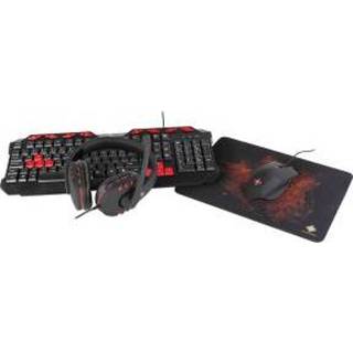 👉 Headset Deltaco Gaming 4-in-1 Kit incl. Headset, Keyboard, Mouse, Mousepad - DE Layout 7333048047014
