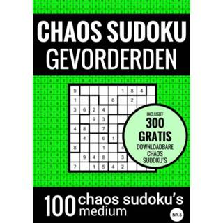 👉 Puzzelboek medium senioren Sudoku Medium: CHAOS - nr. 5 met 100 Puzzels voor Volwassenen en Ouderen 9789464654837