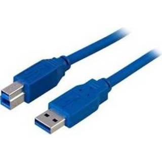 👉 Deltaco USB 3.0, 1m 1m USB A USB B Mannelijk Mannelijk Blauw USB-kabel
