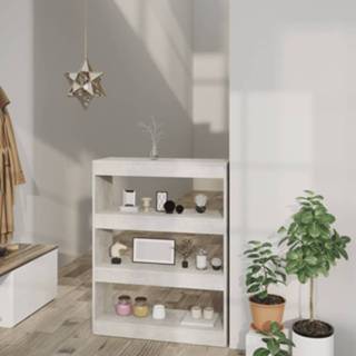👉 Boekenkast hout active Boekenkast/kamerscherm 80x30x103 cm bewerkt betongrijs 8720286843499