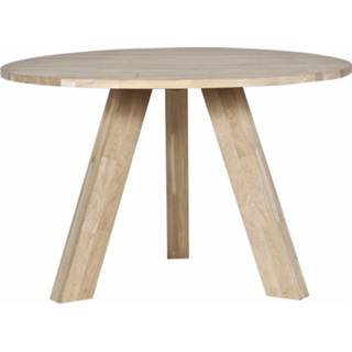 👉 Eettafel Untreated Oak 129x129 WOOOD Rhonda Naturel 8714713040544