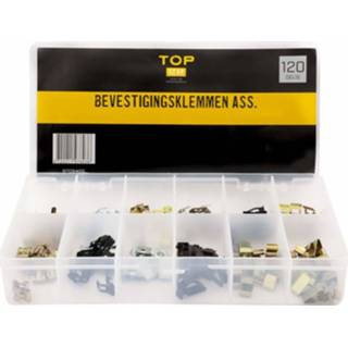 👉 Assortimentsbox Topgear Bevestigingsklemmen - 120 delig 8720211978036