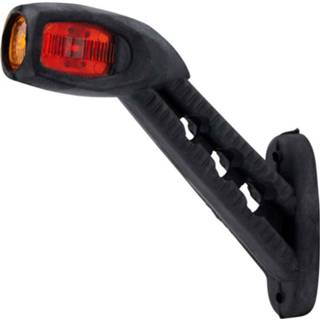 👉 Topgear LED Breedtelamp - Rubber Schuine Positie Lamp 45 Graden Rood /Wit/Oranje - Links