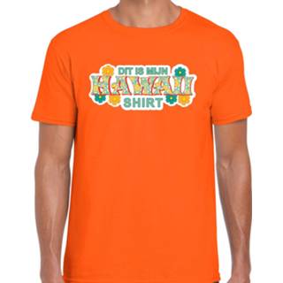 👉 Hawaii shirt active mannen groene oranje zomer t-shirt met letters voor heren