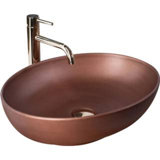 👉 Opzetwastafel REA Villa - Waskom 51.5 x 39.5 11 cm Copper 5902557376186