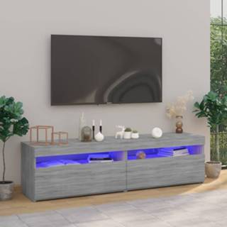 👉 Grijs active Tv-meubelen met LED-verlichting 2 st 75x35x40 cm sonoma 8720286931912