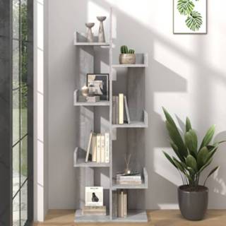 👉 Boekenkast grijs hout active 48x25,5x140 cm bewerkt sonoma eikenkleur 8720286956717