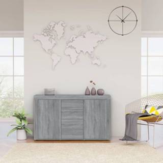 👉 Dressoir grijs hout active 120x36x69 cm bewerkt sonoma eikenkleurig 8720286952771