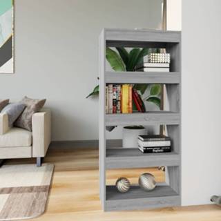 👉 Boekenkast grijs hout active Boekenkast/kamerscherm 60x30x135 cm bewerkt sonoma 8720286844373