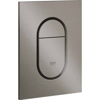 👉 Bedieningsplaat graphite donker grijs Grohe Arena Cosmopolitan S WC DF 13x17,2cm Hard Geborsteld 4005176529115