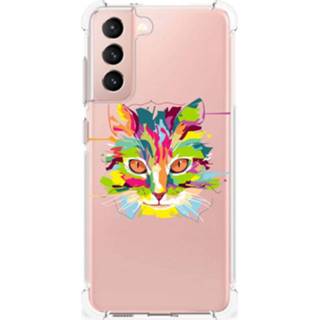 👉 Bumper hoesje Samsung Galaxy S21 FE Stevig Cat Color 8720632109569
