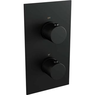 👉 Handdouche zwart mat Regendoucheset Inbouw Brauer Black Carving Thermostatisch 30cm met 3-Weg Omstelling, Plafondarm en 3-Standen Geborsteld 8720359395467