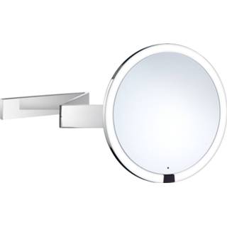 👉 Spiegel wit chroom Uitschuifbare Scheer/Make-up Rond LED Smedbo Outline 20x38 7391447087796