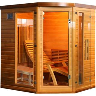 👉 Infraroodsauna wit chroom Infrarood Sauna Optimal 174x138 cm 1950W 2 Persoons 9002827303259