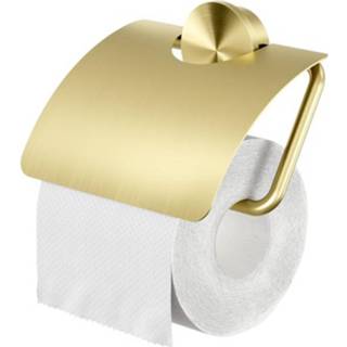 👉 Toiletrolhouder goud senioren met klep Geesa Opal geborsteld 8712163218094