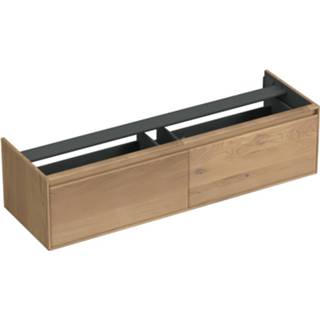 👉 Onderkastje eiken Onderkast Forzalaqua Reno 160x51x40 Cm 2 Lades Softclose Oyster 7445930597559