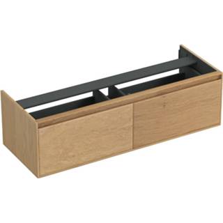 👉 Onderkastje eiken bruin Onderkast Forzalaqua Reno 140x51x40 Cm 2 Lades Softclose Smoke 7445930624682