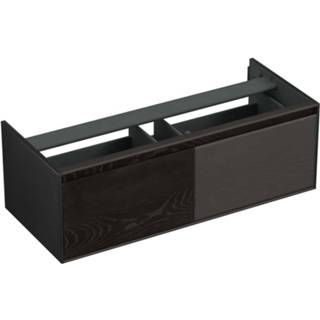 👉 Onderkastje zwart eiken Onderkast Forzalaqua Reno 120x51x40 Cm 2 Lades Softclose Black Oiled 7445930579586